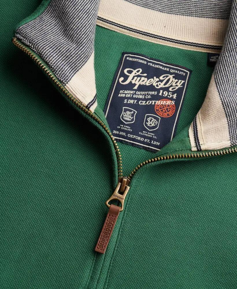 Sweatshirt de piquê com gola com fecho éclair Superdry Essential 6/6