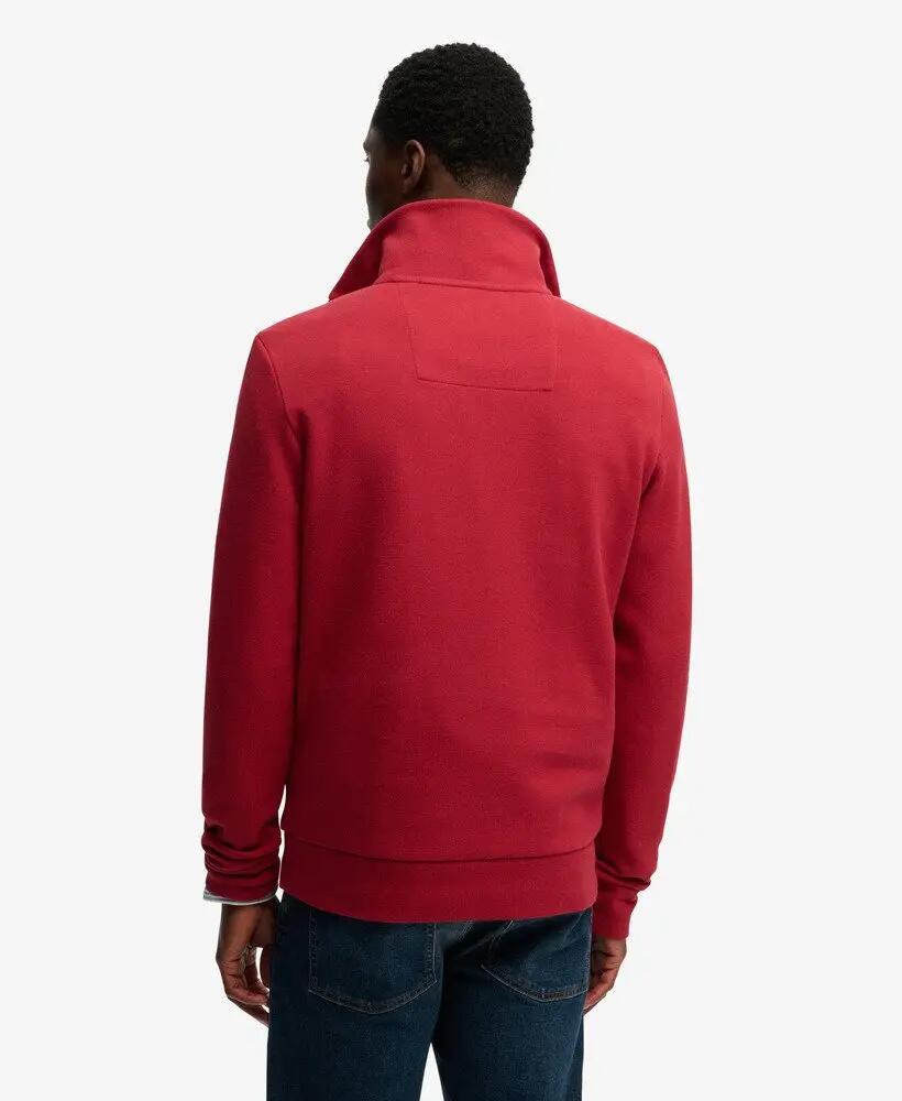 Sweatshirt in piqué con collet zip Superdry Essential 6/6