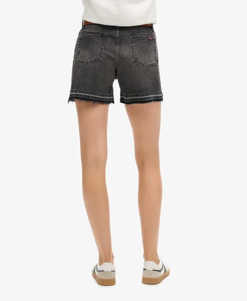superdry Mid Rise Cut off Shorts – Shorts vaqueros negros 5/7