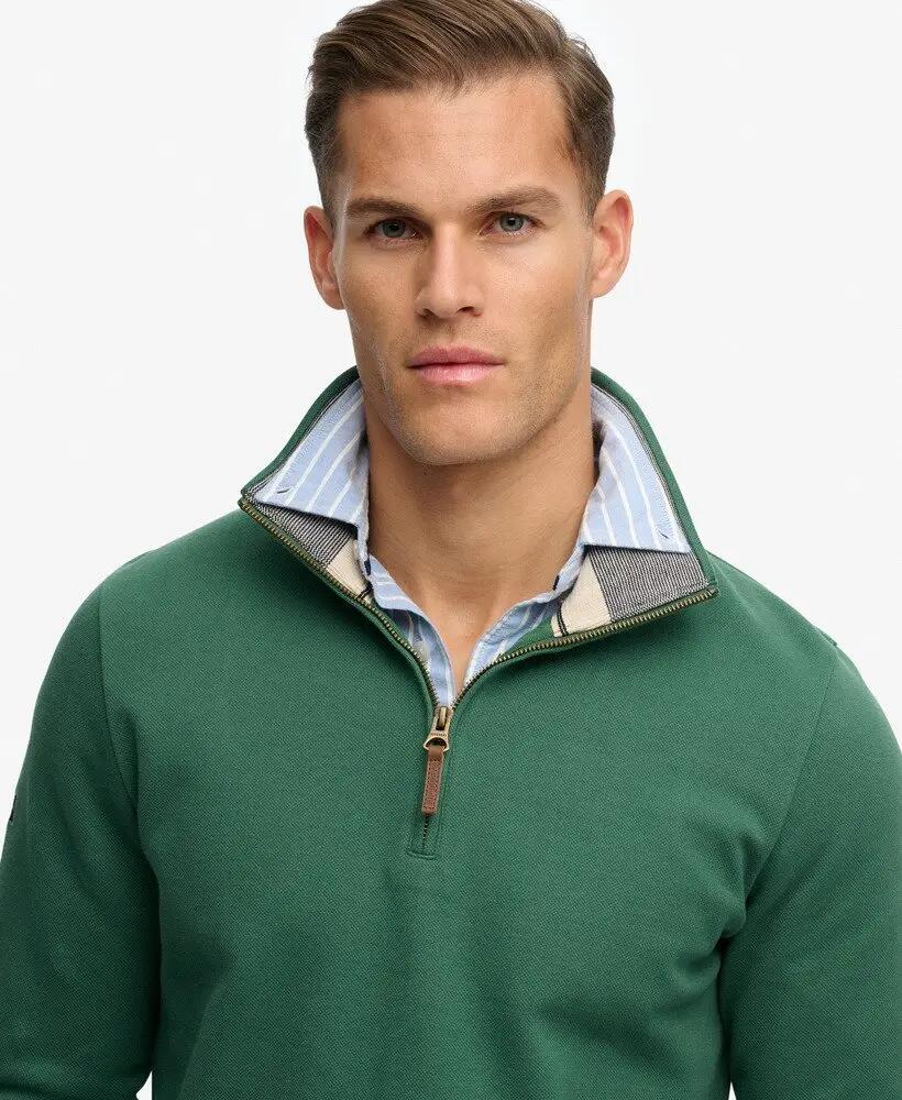 Sweatshirt de piquê com gola com fecho éclair Superdry Essential 4/6