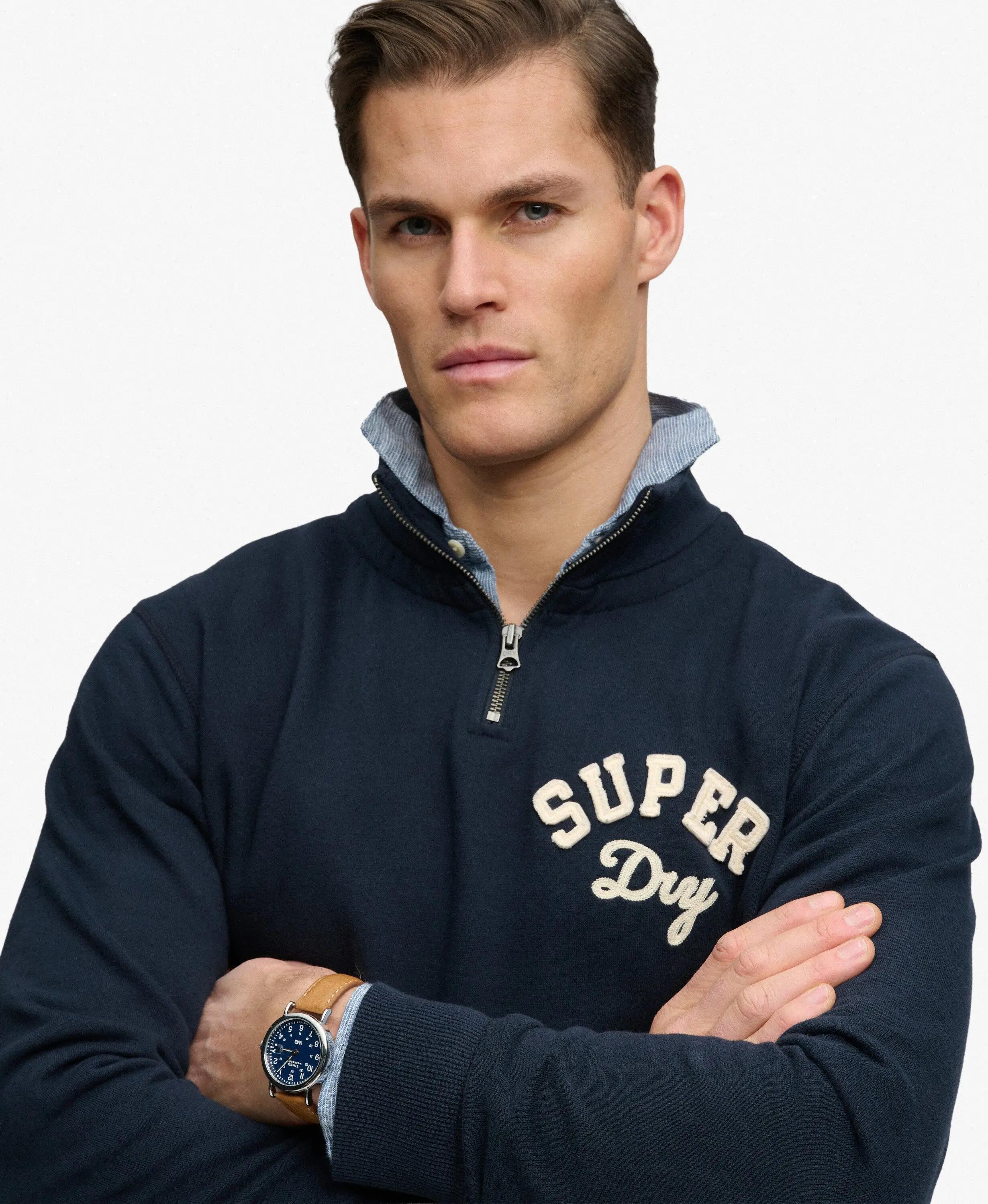 Ronde hals zip sweatshirt Superdry Vintage Athletic 4/5
