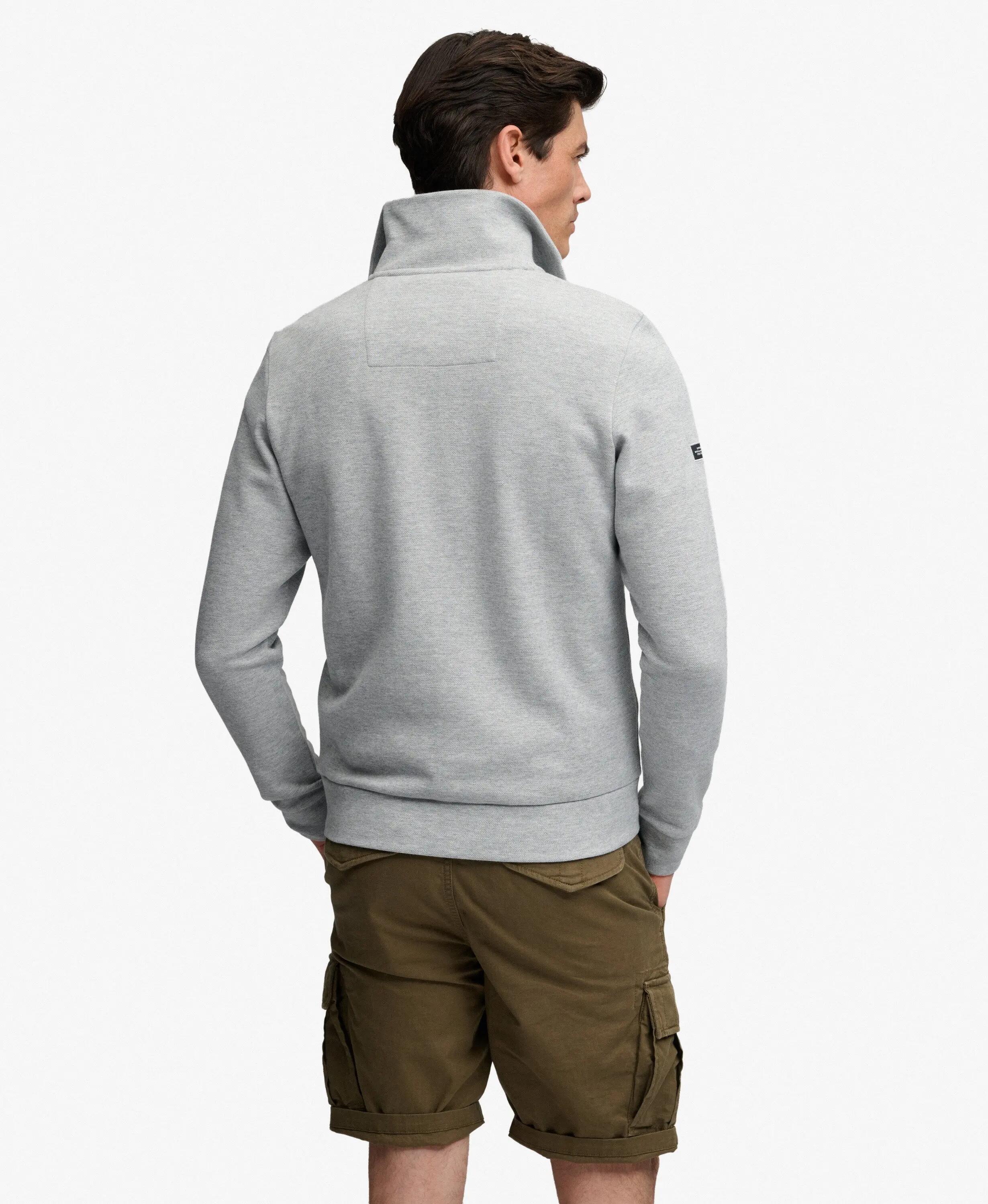 Sweatshirt de piquê com gola com fecho éclair Superdry Essential 5/6
