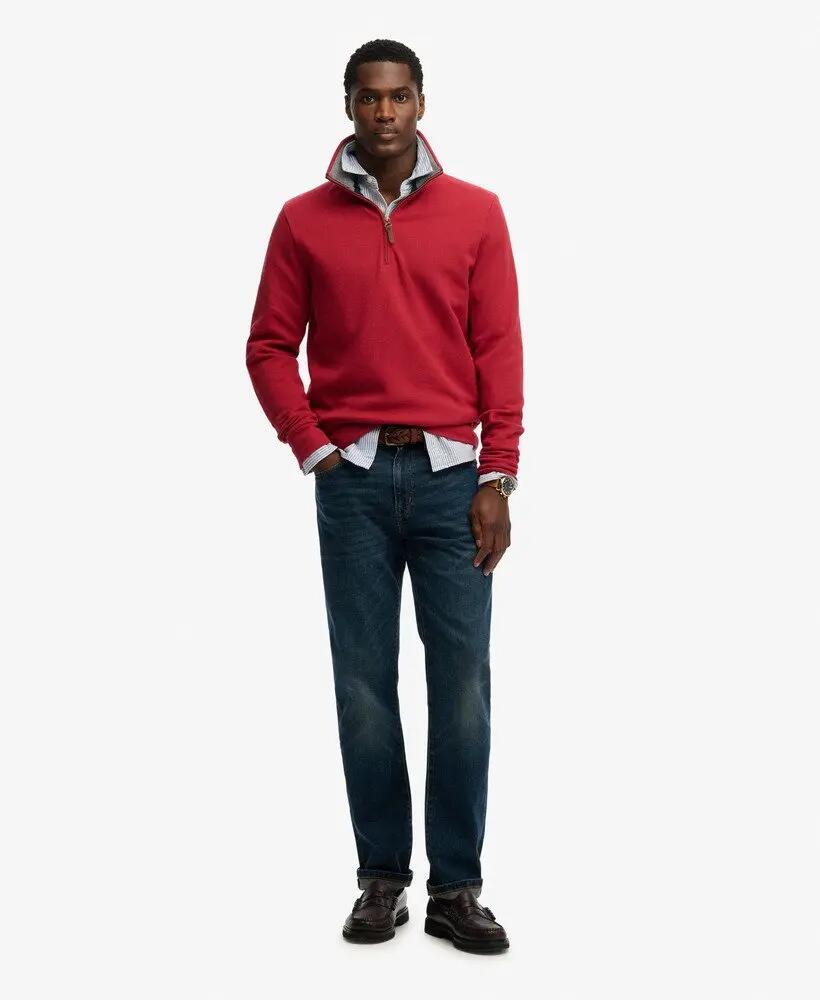 Sweatshirt in piqué con collet zip Superdry Essential 3/6