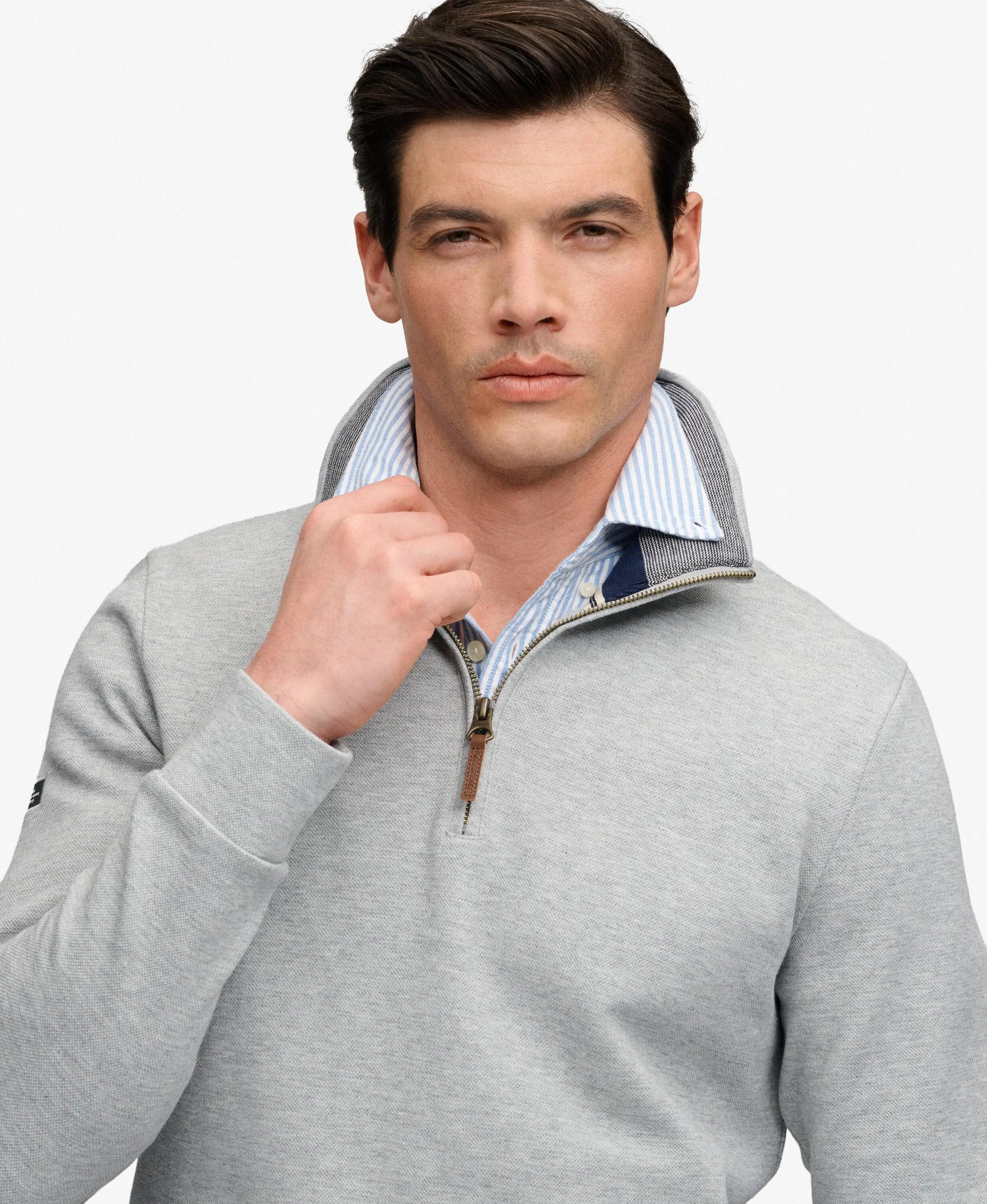 Sweatshirt de piquê com gola com fecho éclair Superdry Essential 4/6