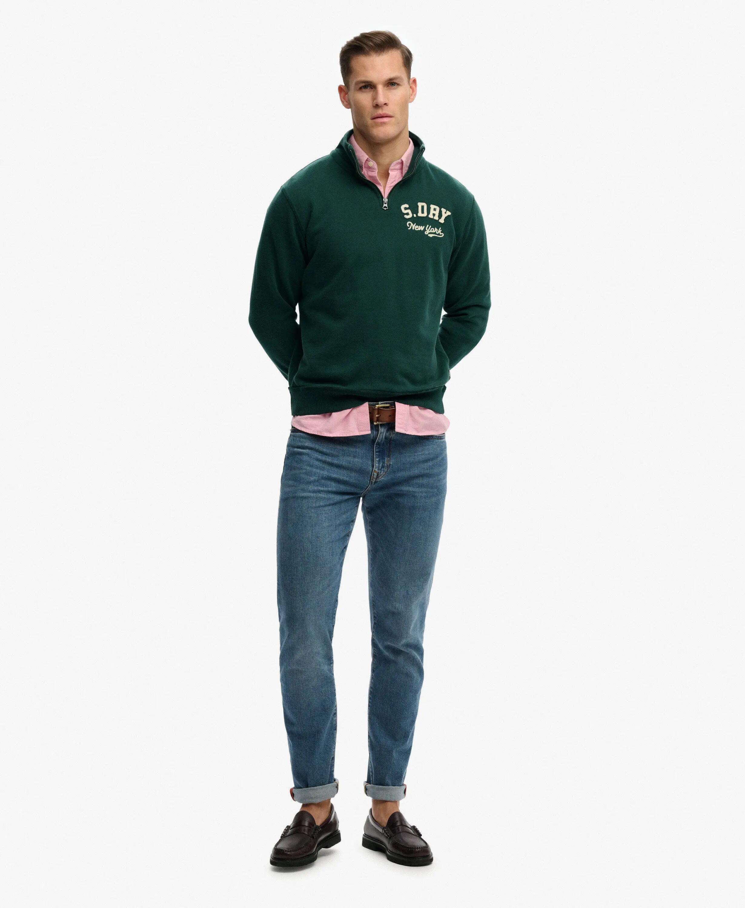 Sweatshirt com gola redonda com fecho éclair Superdry Vintage Athletic 3/7