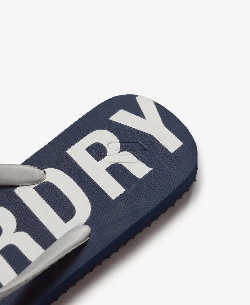 superdry Chinelos Code Essential em borracha - Deep Navy/Metallic Silver 6/7