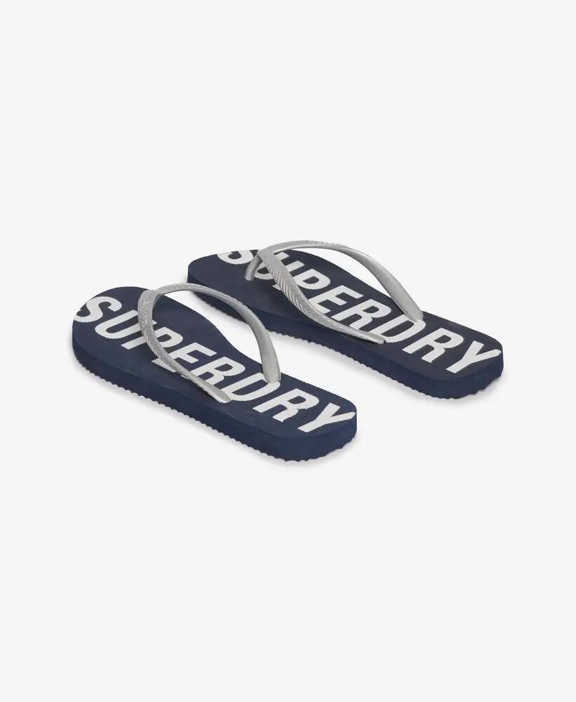 superdry Chinelos Code Essential em borracha - Deep Navy/Metallic Silver 5/7