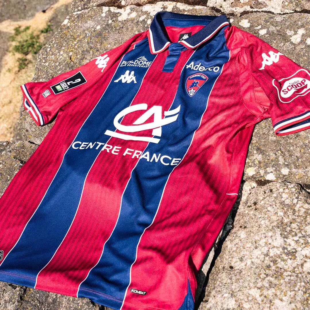 Maillot Kombat Home garçon CLERMONT FOOT 63 26/27 2/7