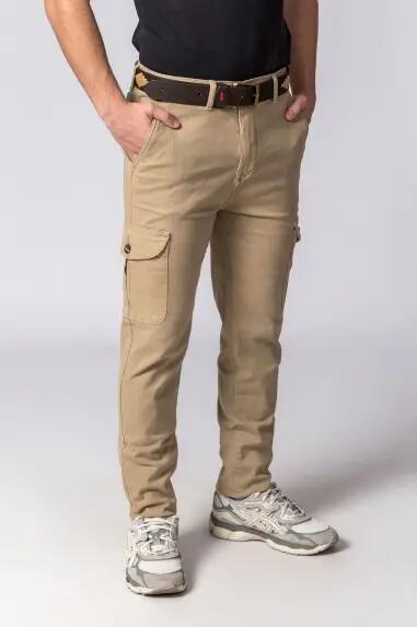 PANTALON CARGO CAMEL 4/5