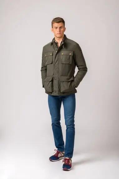 PARKA 4 BOLSILLOS WEST VERDE 3/4