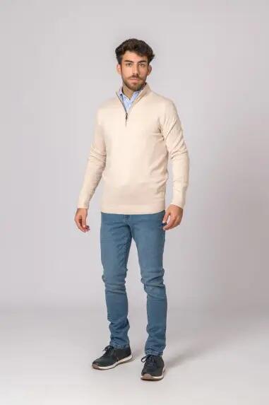 SUETER CUELLO CREMALLERA BEIGE 4/5