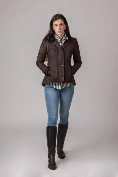 CHAQUETA ENCERADA AMBLE MARRÓN 4/5