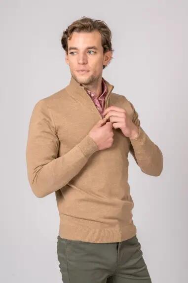 SUETER CUELLO CREMALLERA CAMEL 4/5