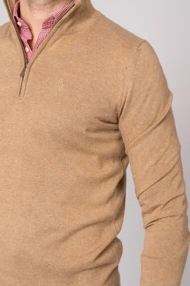 SUETER CUELLO CREMALLERA CAMEL 3/5