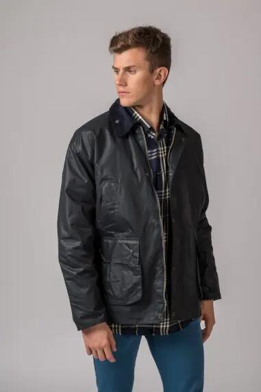 CHAQUETA ENCERADA BURLEY AZUL MARINO 3/5