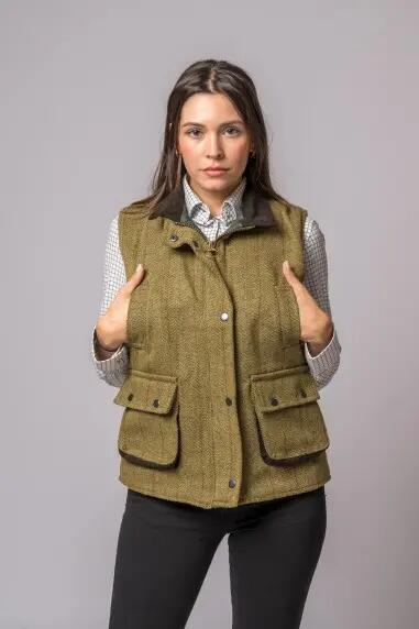 CHALECO TWEED LIGHT SAGE 3/5
