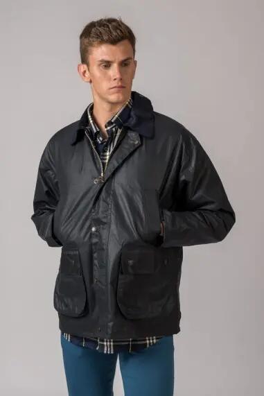 CHAQUETA ENCERADA BURLEY AZUL MARINO 2/5