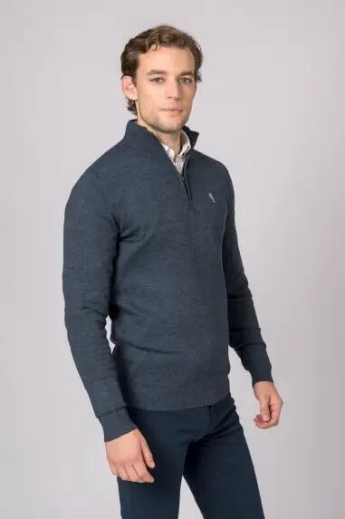 SUETER CUELLO CREMALLERA AZUL MARINO 1/5