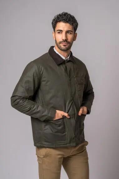 CHAQUETA ENCERADA PATRICK VERDE 3/5