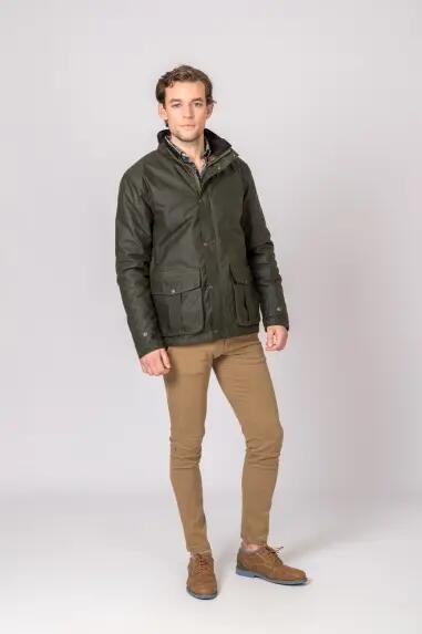 CHAQUETA ENCERADA PADDED BC 3/4
