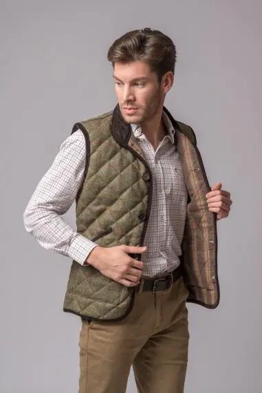 CHALECO TWEED VERDE 4/5