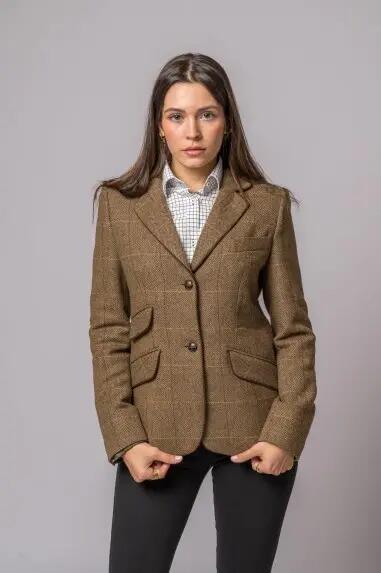 CHAQUETA LANA ESPIGA RAYA ROJA 3/5