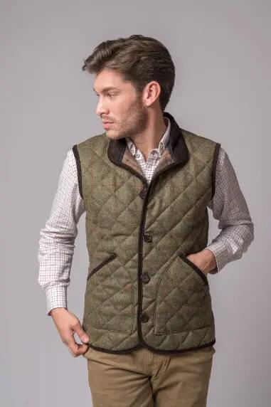 CHALECO TWEED VERDE 3/5