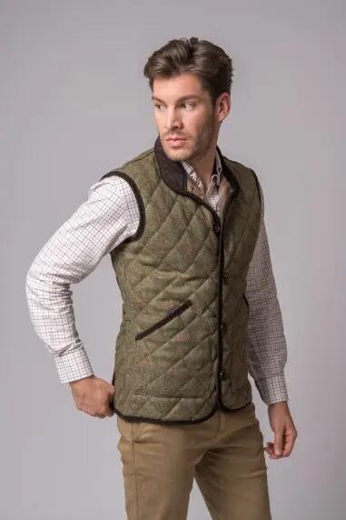 CHALECO TWEED VERDE 2/5