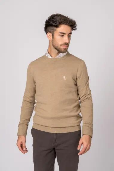 SUETER CUELLO REDONDO MARRÓN 2/5