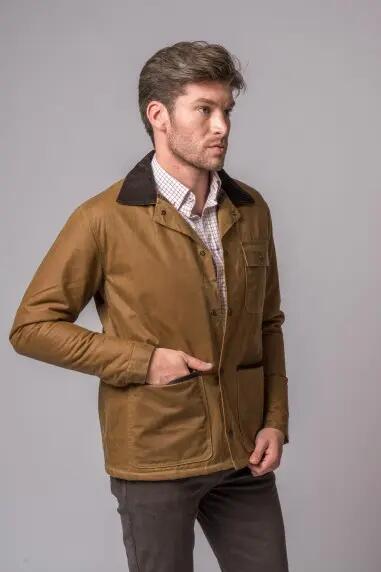 CHAQUETA ENCERADA PATRICK CAMEL 3/5