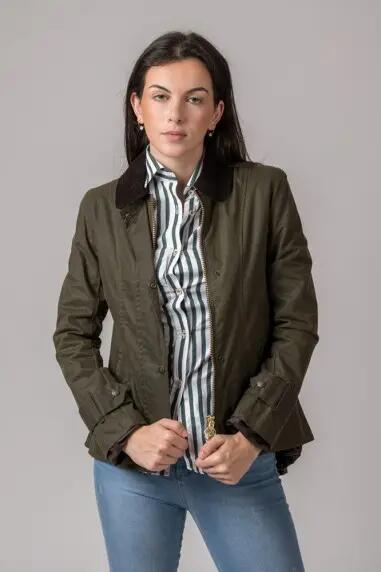 CHAQUETA ENCERADA AMBLE VERDE 3/5