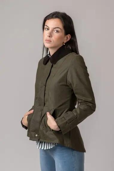 CHAQUETA ENCERADA AMBLE VERDE 2/5