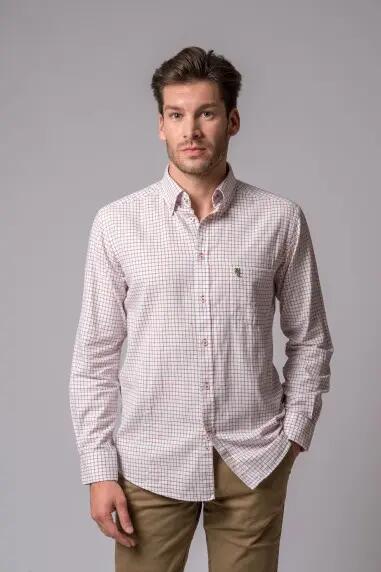CAMISA CUADROS VERDE Y ROSA 1/5