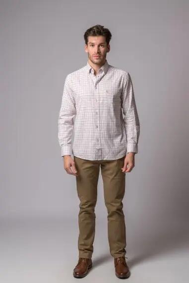 CAMISA CUADROS CAMEL Y MARRÓN 5/5
