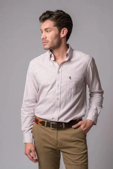 CAMISA CUADROS VERDE Y ROSA 4/5