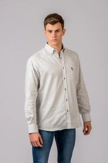 CAMISA CUADROS MARRÓN Y VERDE 2/5