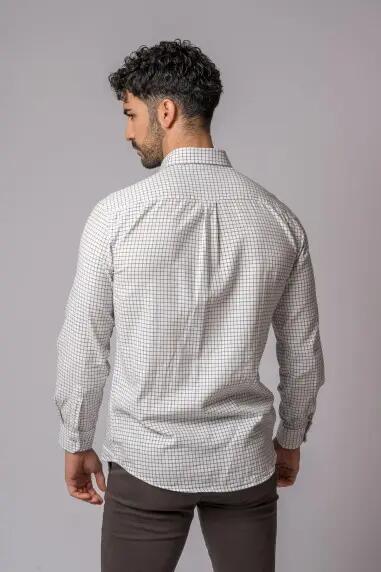 CAMISA CUADROS AZUL Y MARRÓN 4/5