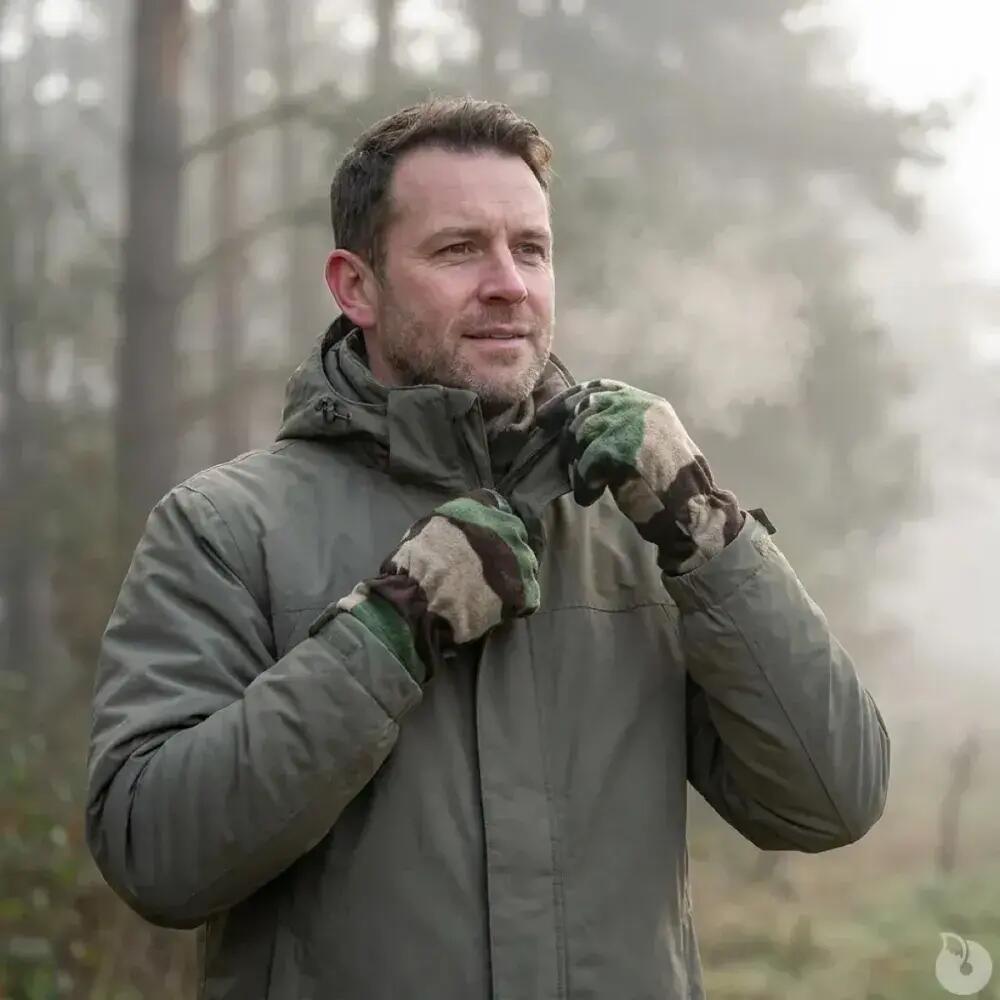 Gants polaires légers élastique fibre polaire polyester camo 5/5