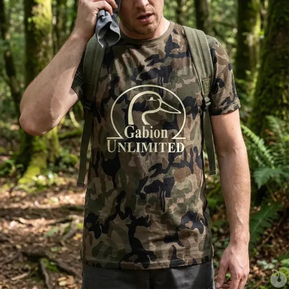 T-shirt camo Woodland 100% coton 145g coupe droite 3/5