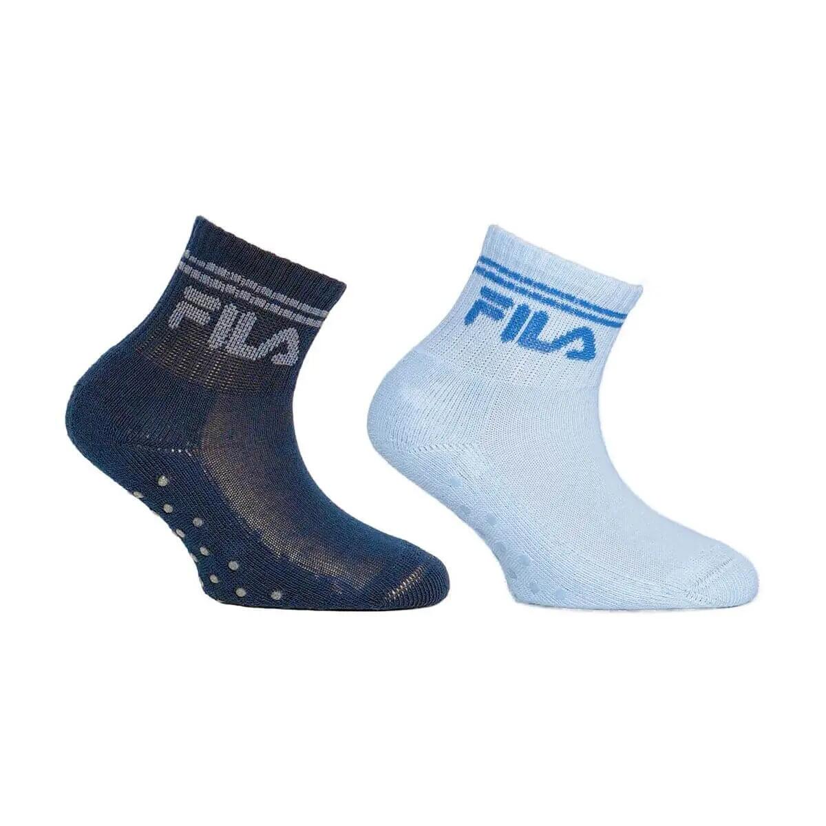 JUNIOR QUARTER PLAIN SOCKS WITH ABS 2 PACK 5/7