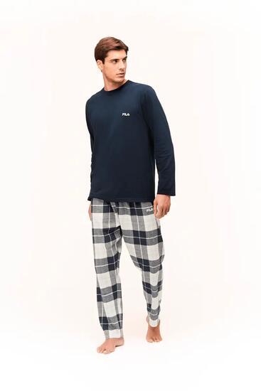 MAN JERSEY TOP FLANNEL PANT LONG PYJAMAS