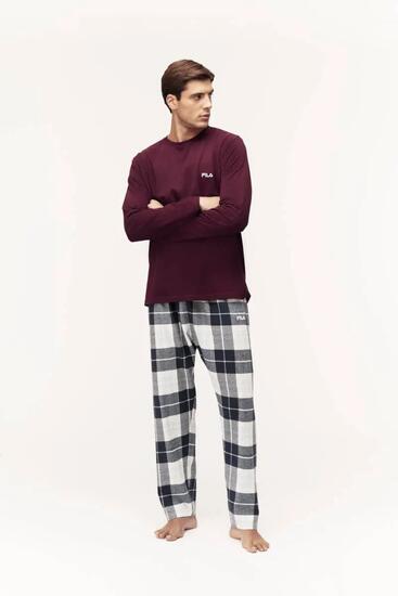 MAN JERSEY TOP FLANNEL PANT LONG PYJAMAS