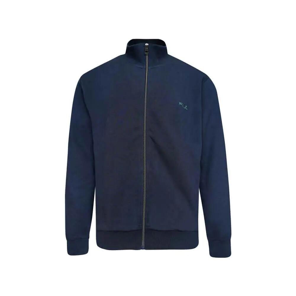MAN LONG PYJAMAS IN COTTON BRUSHED FLEECE FULL ZIP 3/7