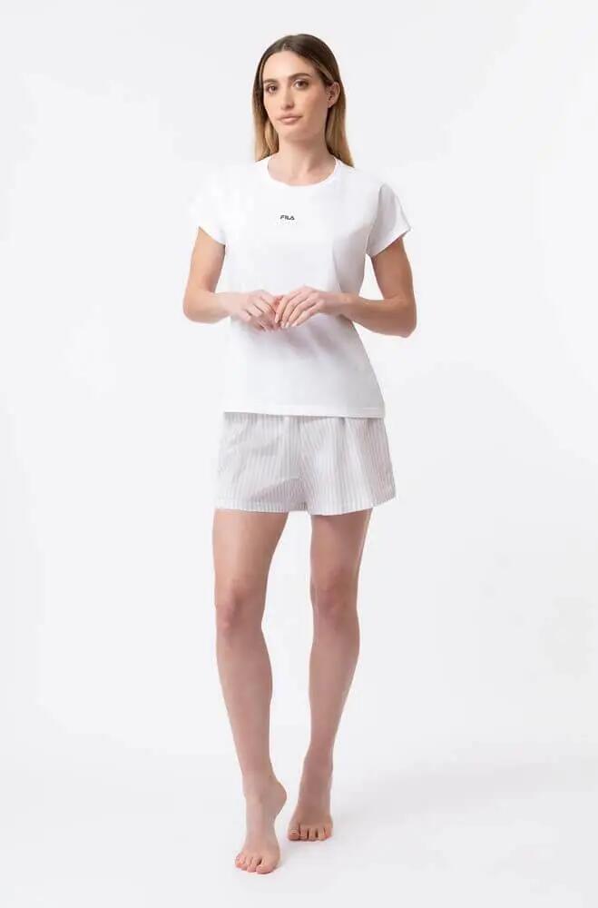 WOMAN SHORT PYJAMAS IN JERSEY/POPLIN 3/5