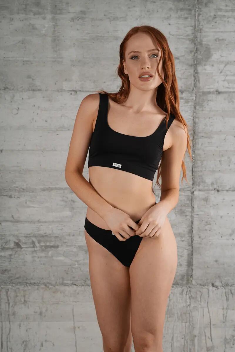 WOMAN BRIEF ELASTIC WITH LOGO IN BAMBOO 6/7