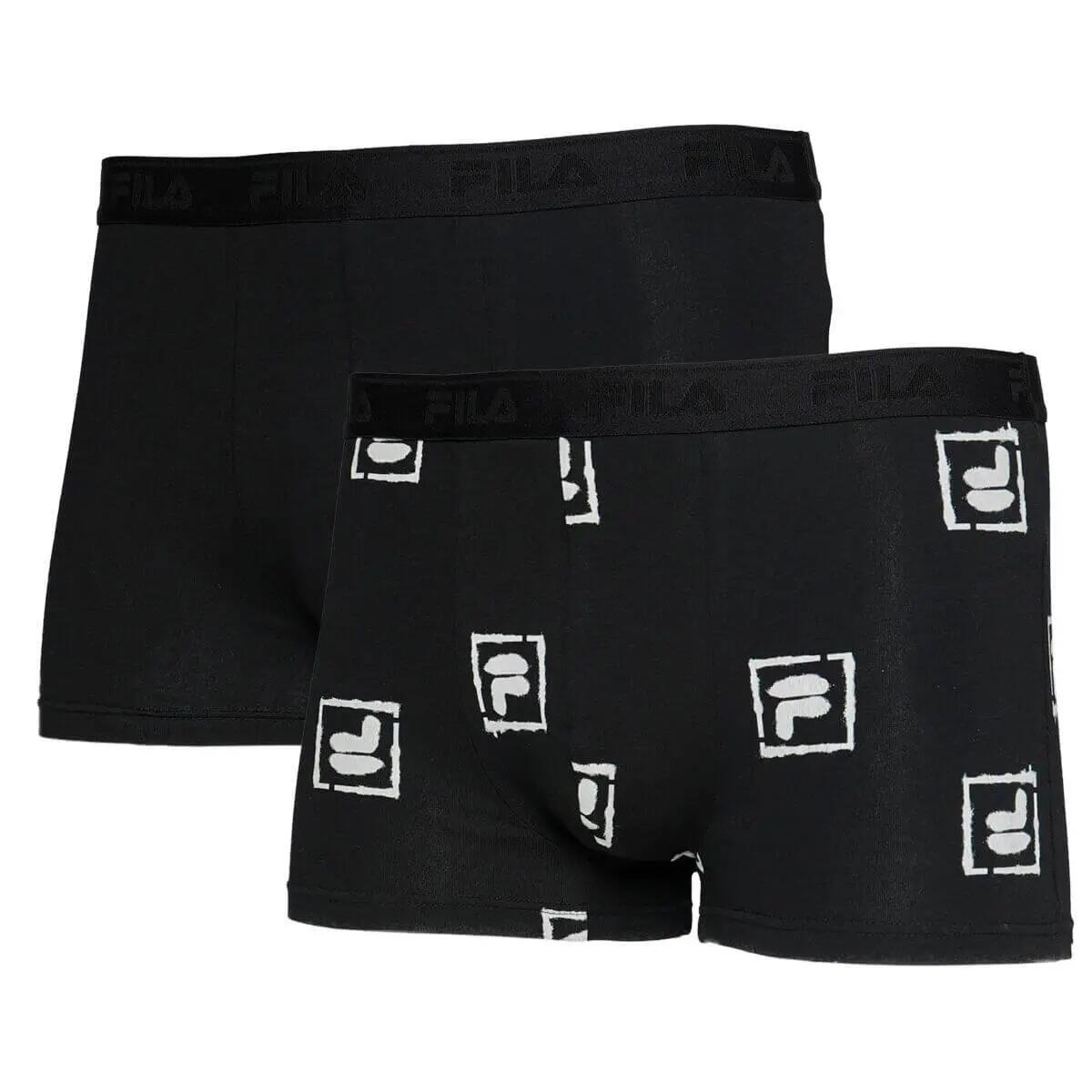 MAN BOXER ELASTIC WITH LOGO PACK OF 2 PIECES 1/7