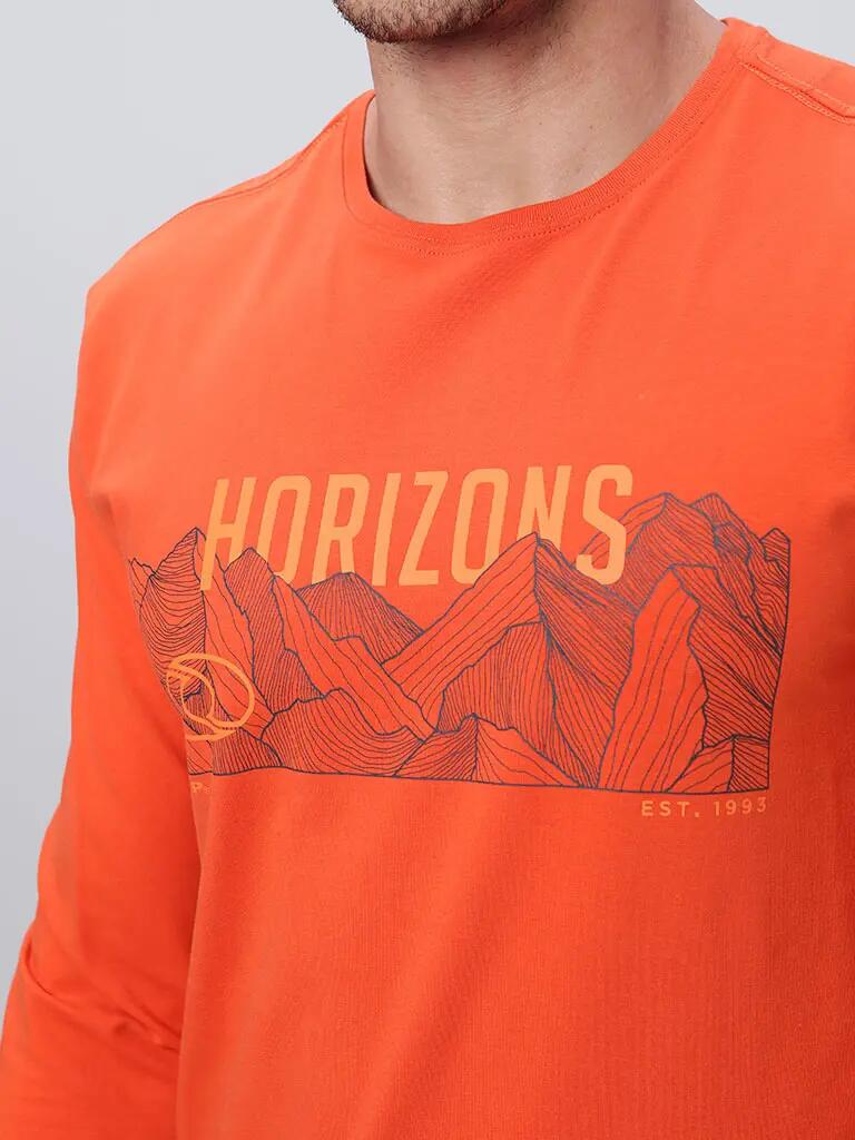 T-shirt męski Loap Alvar Pomarańczowy Pomarańczowy 2xl 5/5