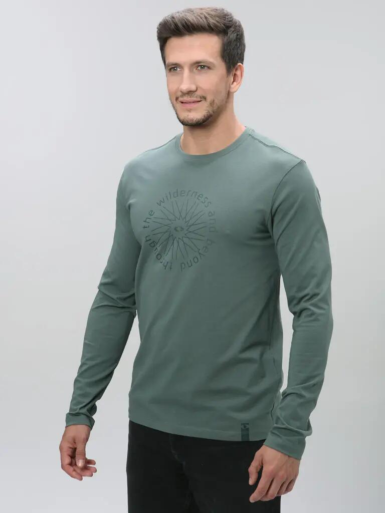 Pánské tričko s dlouhým rukávem Loap Alborg Green 3/6