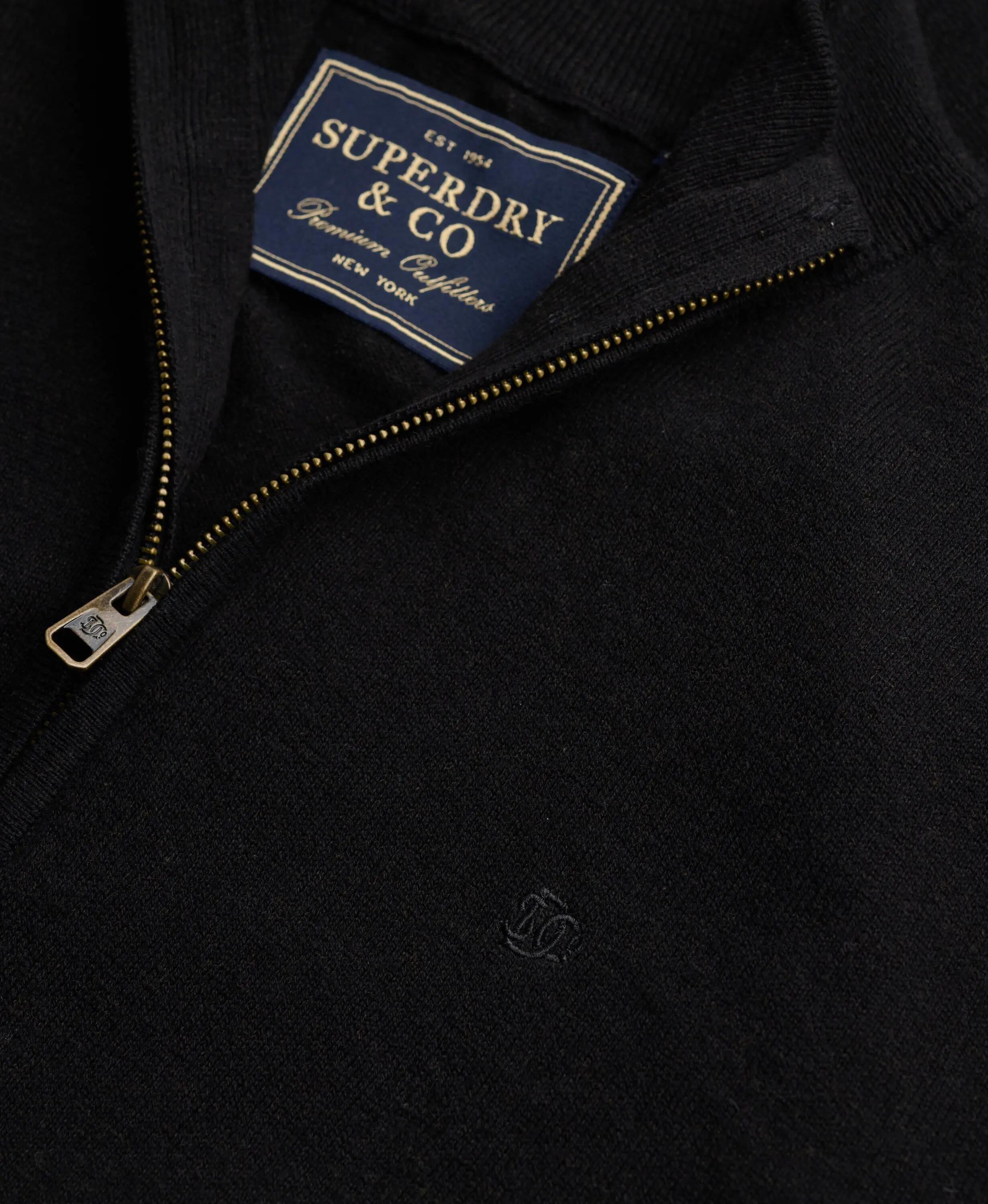 Pull com meio zipper em lã misturada leve Superdry Essential 6/7