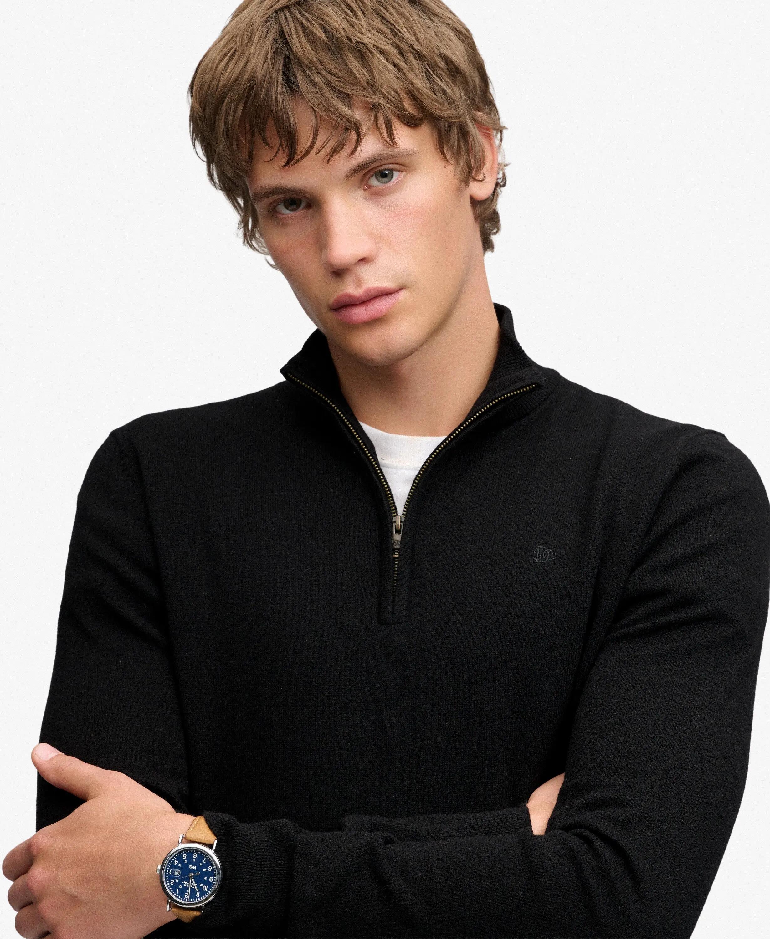 Pull com meio zipper em lã misturada leve Superdry Essential 4/7